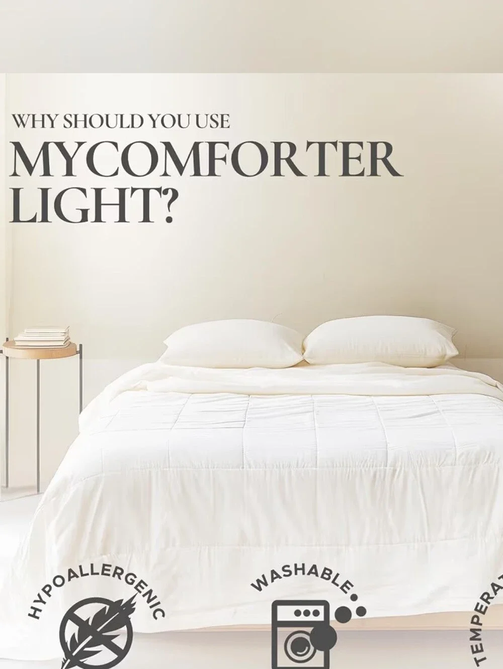 Sleep & Beyond myComforter Light 100% Organic Wool Comforter for All Seasons